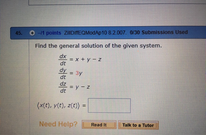 Solved Find The General Solution Of The Given System Dx Dt Chegg