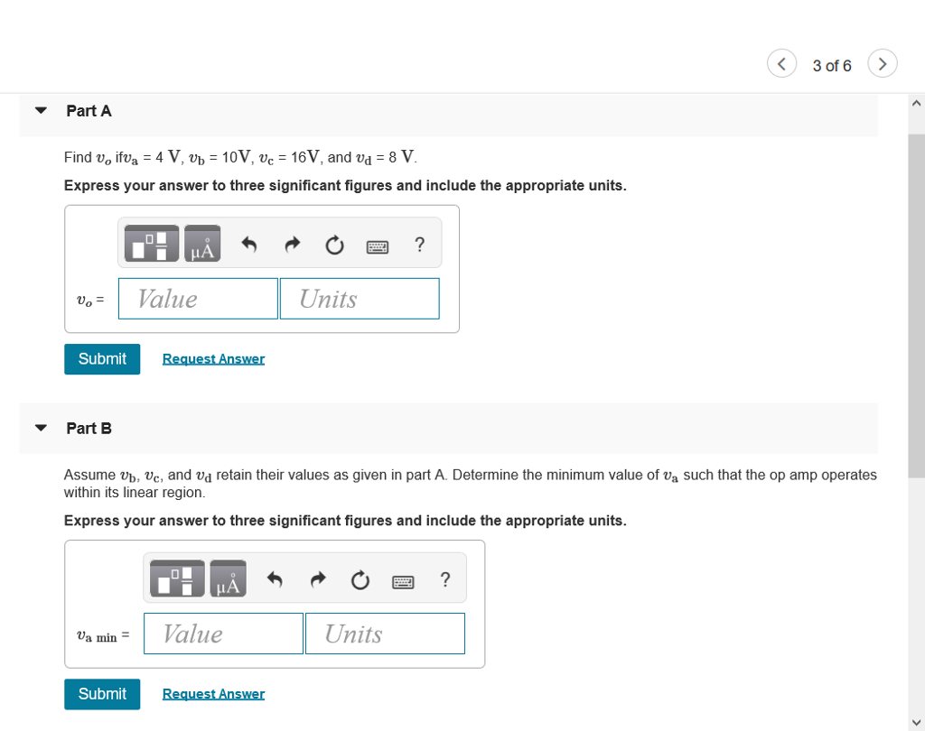 Solved Of Part A Find Vo Ifva V Vb V V V And Vd Chegg