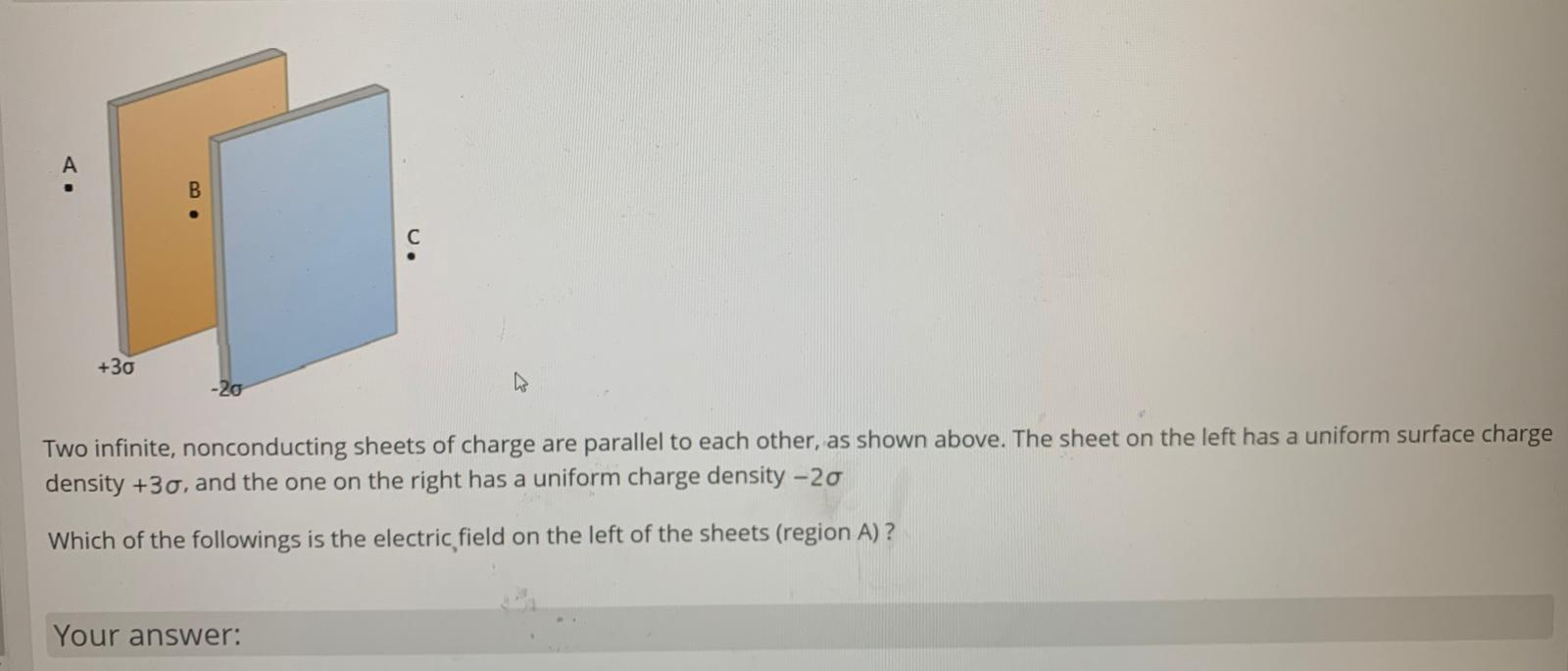 Solved Two Infinite Nonconducting Sheets Of Charge Are Chegg