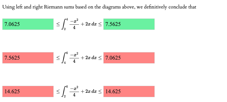 Solved Using Left And Right Riemann Sums Based On The Chegg