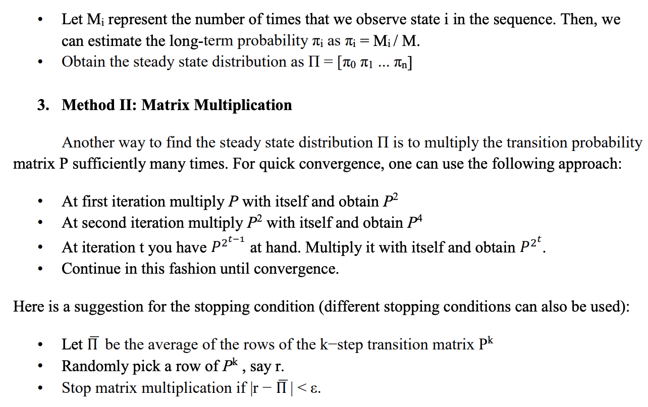 1 Generating Transition Probability Matrix P You Chegg