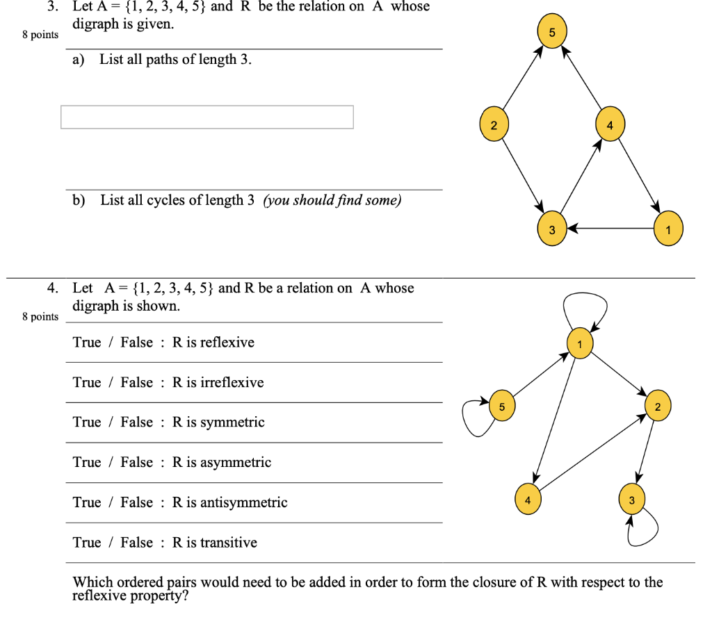 Solved Let A And R Be The Relation On A Chegg