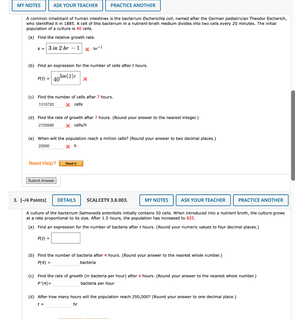 Solved A Find The Relative Growth Rate Assume T Is Chegg