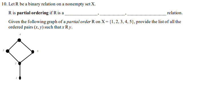 Solved Let R Be A Binary Relation On A Nonempty Set X R Chegg