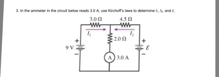 Solved In The Ammeter In The Circuit Below Reads 3 0 A Use Chegg