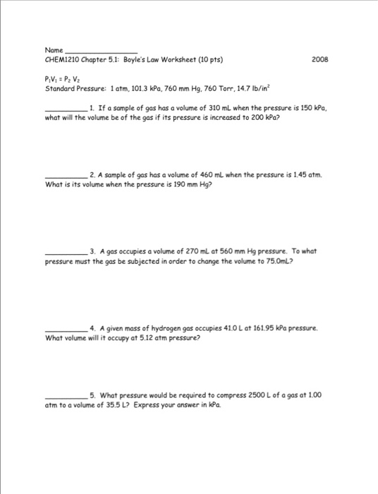 Boyles And Charles Law Worksheet Free Worksheets Library  Download and Print Worksheets  Free 