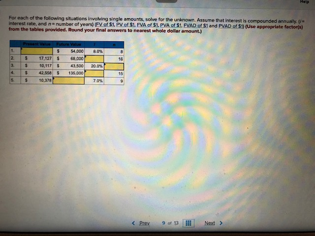 Solved Determine The Present Value Of The Following Single Chegg