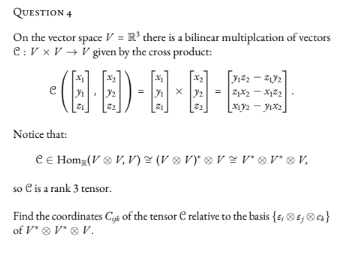 Solved On The Vector Space V R3 There Is A Bilinear Chegg