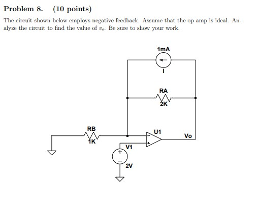 Solved Problem Points The Circuit Shown Below Chegg