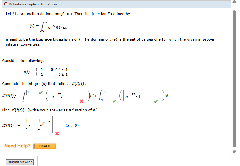 Solved Definition Laplace Transformlet F Be A Function Chegg