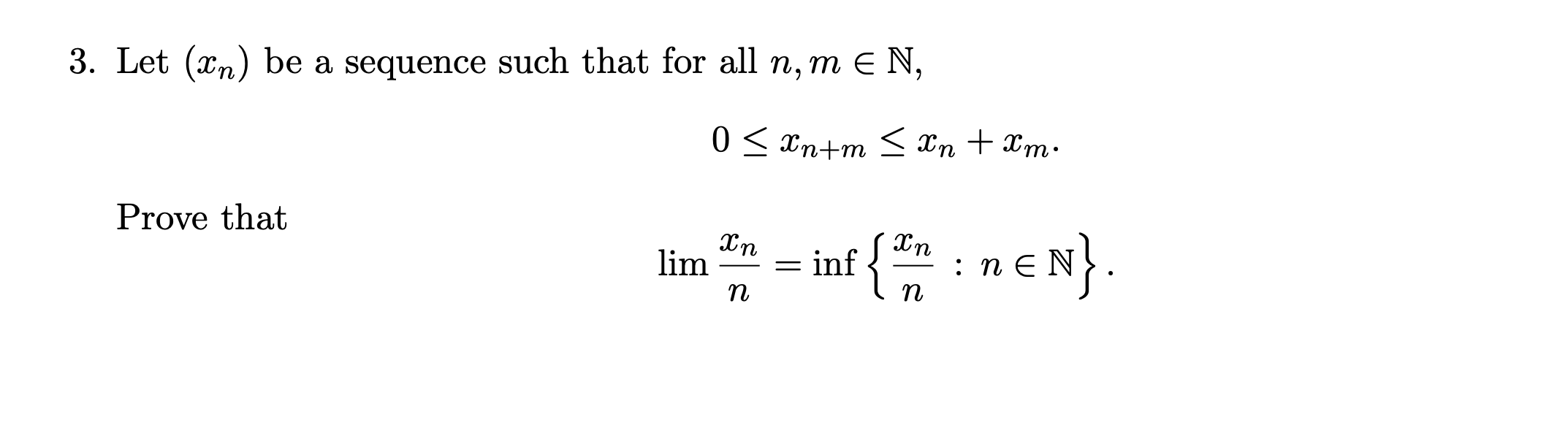 Solved 3 Let Xn Be A Sequence Such That For All N MN Chegg