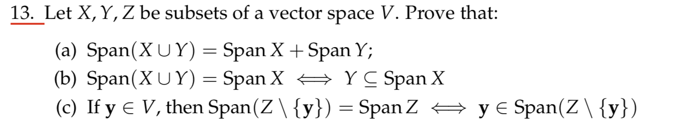 Solved Let X Y Z Be Subsets Of A Vector Space V Chegg