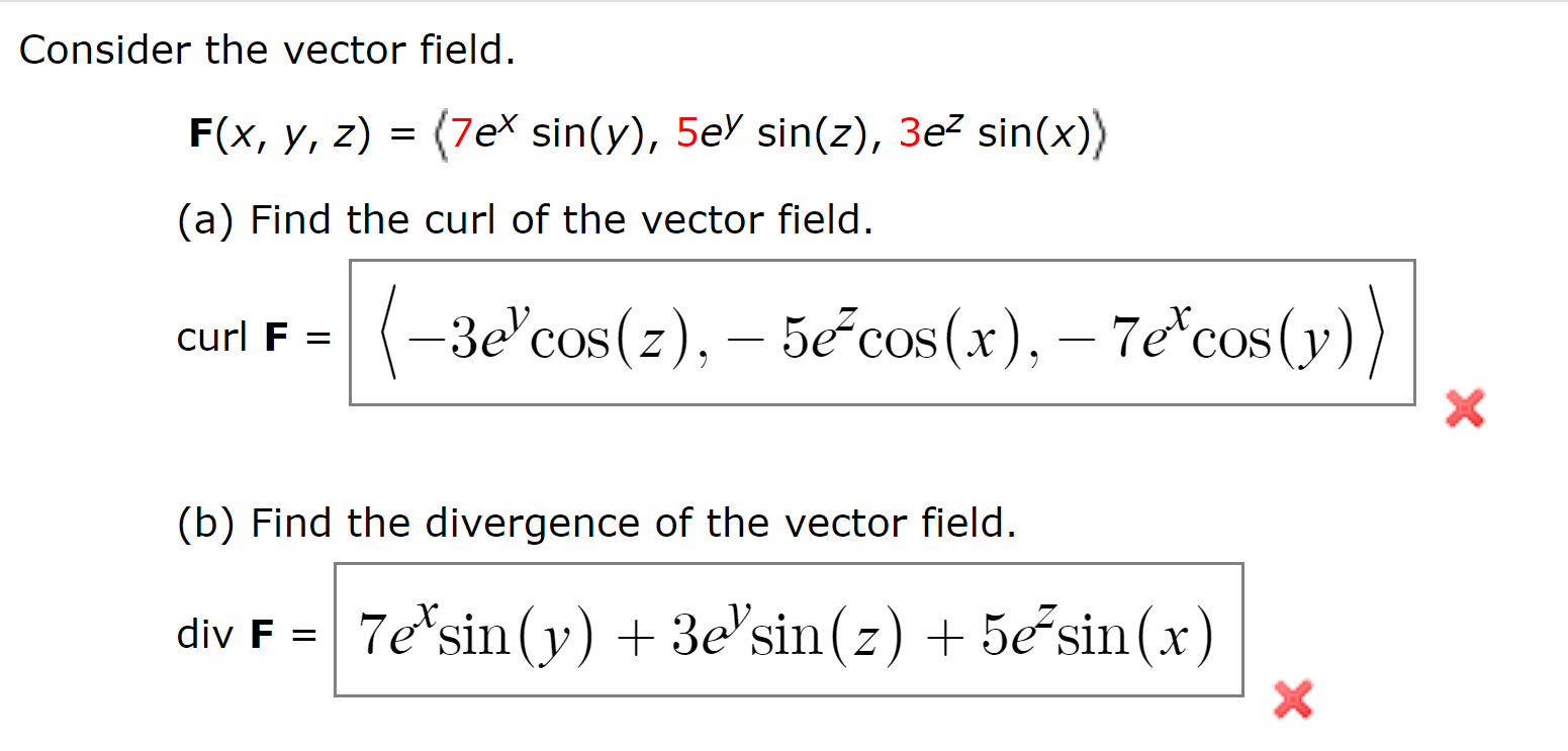 Solved Consider The Vector Field F X Y Z 7e Sin Y Chegg