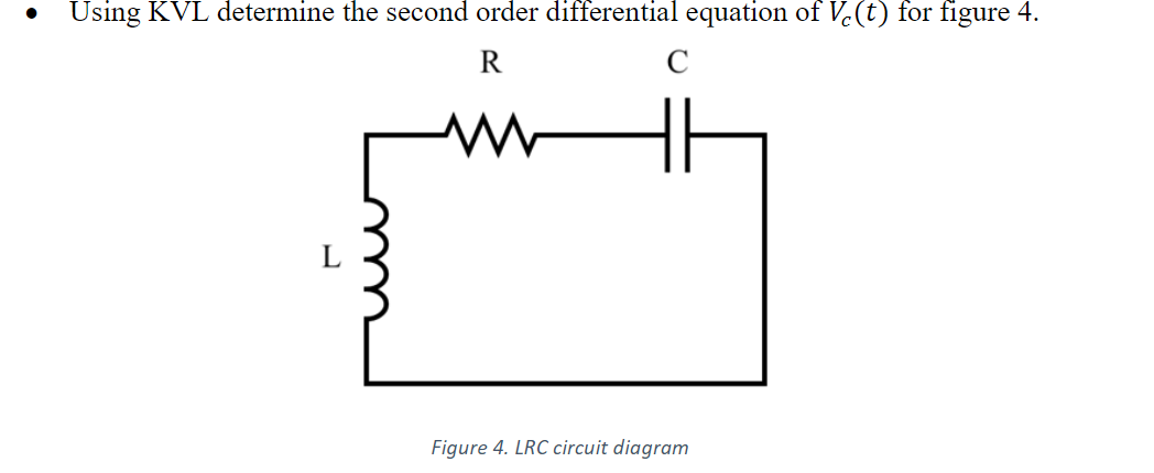 Solved Using Kvl Determine The Second Order Differential Chegg