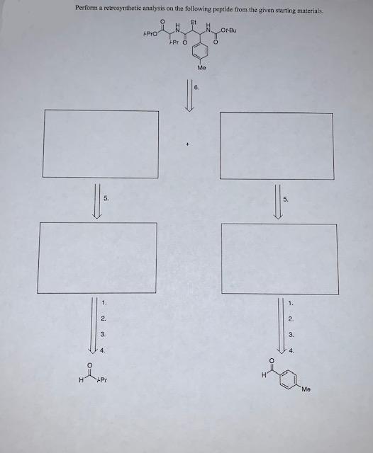 Solved Perform A Retrosynthetic Analysis On The Following Chegg