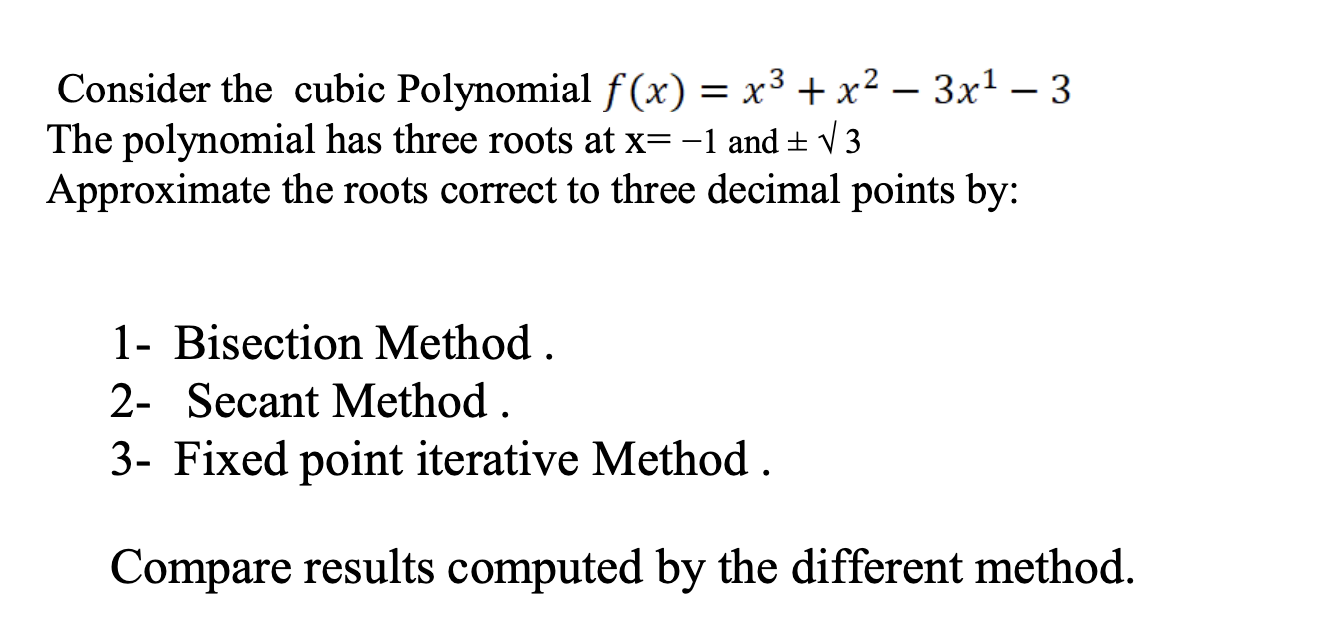 Solved Consider The Cubic Polynomial F X X X X The Chegg