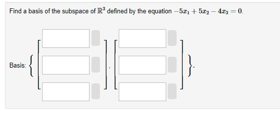 Solved Find A Basis Of The Subspace Of R3 Defined By The Chegg