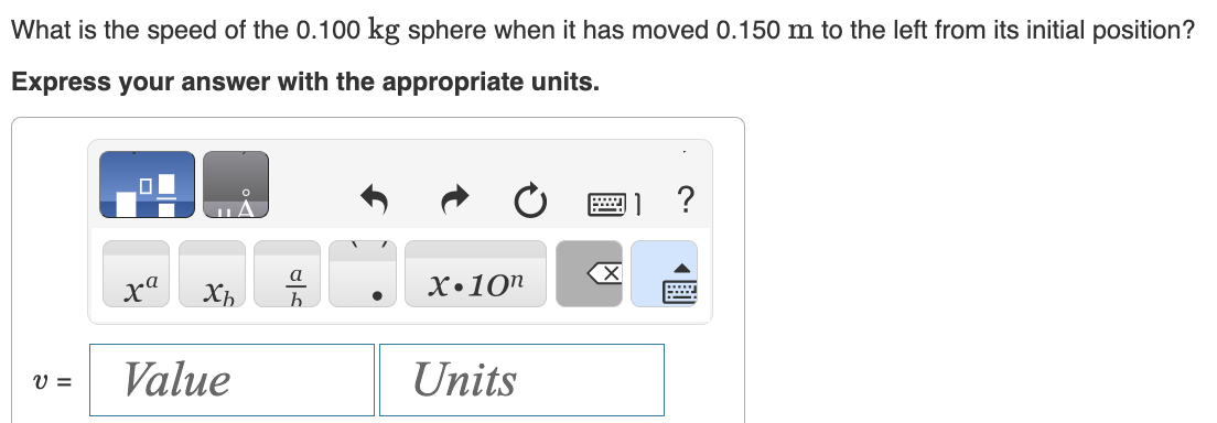 Solved The 0 100 Kg Sphere In Figure 1 Is Released From Chegg