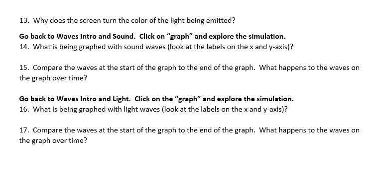 Solved Using The Phet Waves Water Light And Sound Simulator Chegg