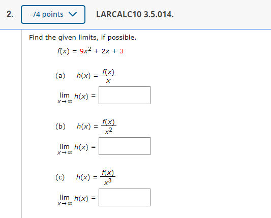 Solved 14 Points LARCALC10 3 5 014 Find The Given Chegg