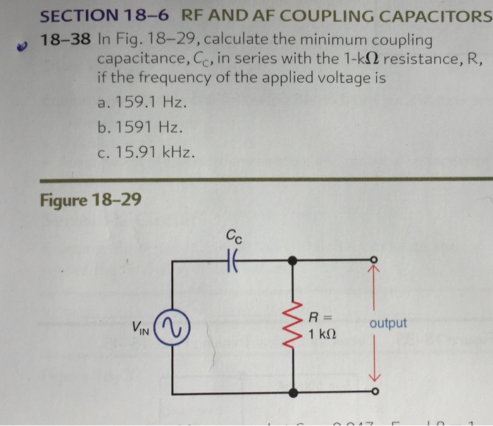 Solved SECTION 186 RF AND AF COUPLING CAPACITORS 1838 I...