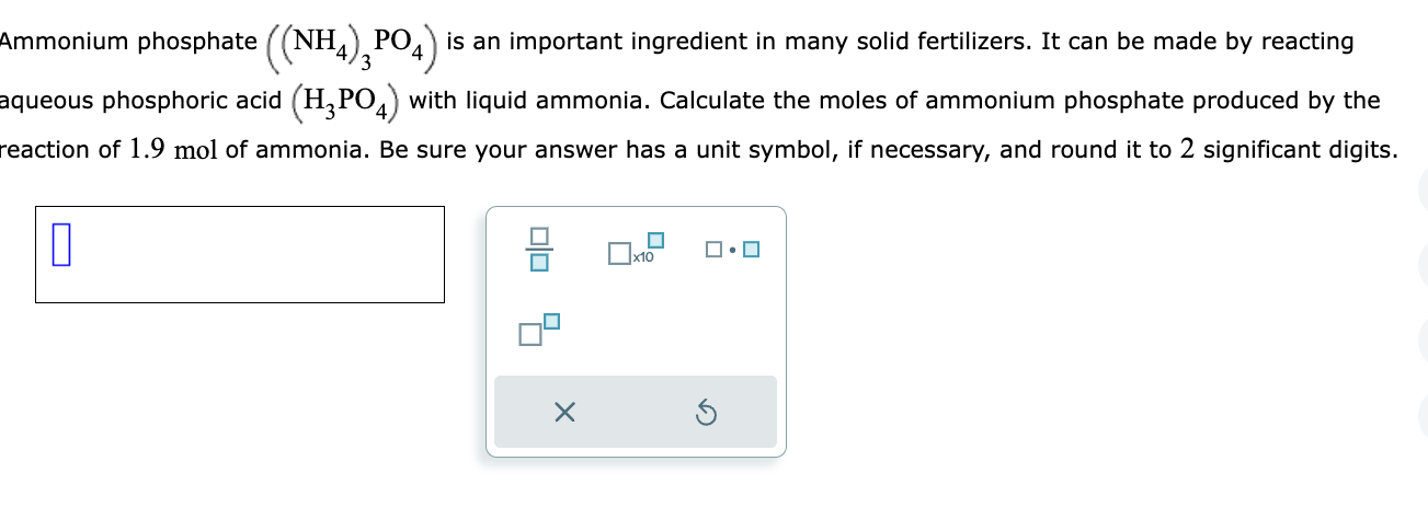 Solved Ammonium Phosphate Nh Po Is An Important Chegg