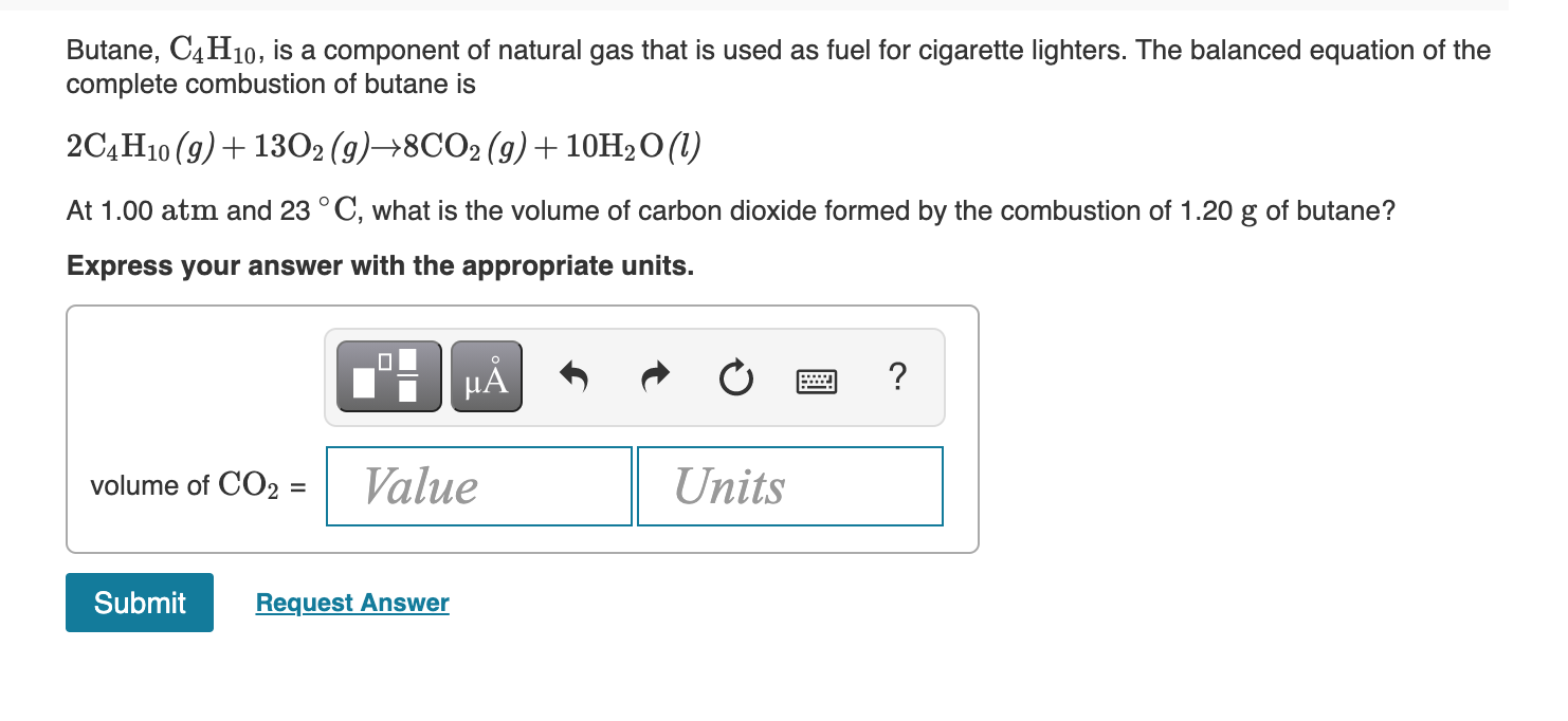 Solved Butane C H Is A Component Of Natural Gas That Is Chegg