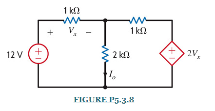 Solved Find Io In The Circuit In Fig P5 3 8 Using Chegg