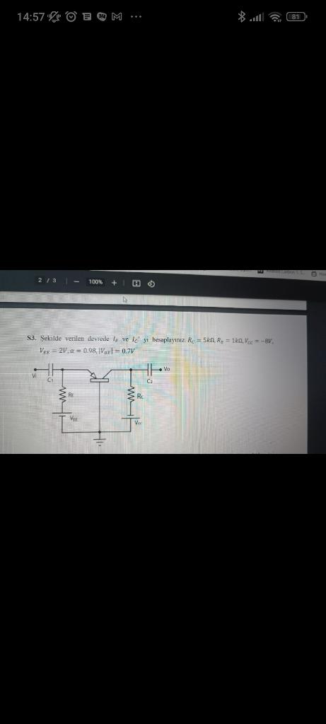 Solved S Sekilde Verilen Deviede Ik Ve Lc Yi Chegg