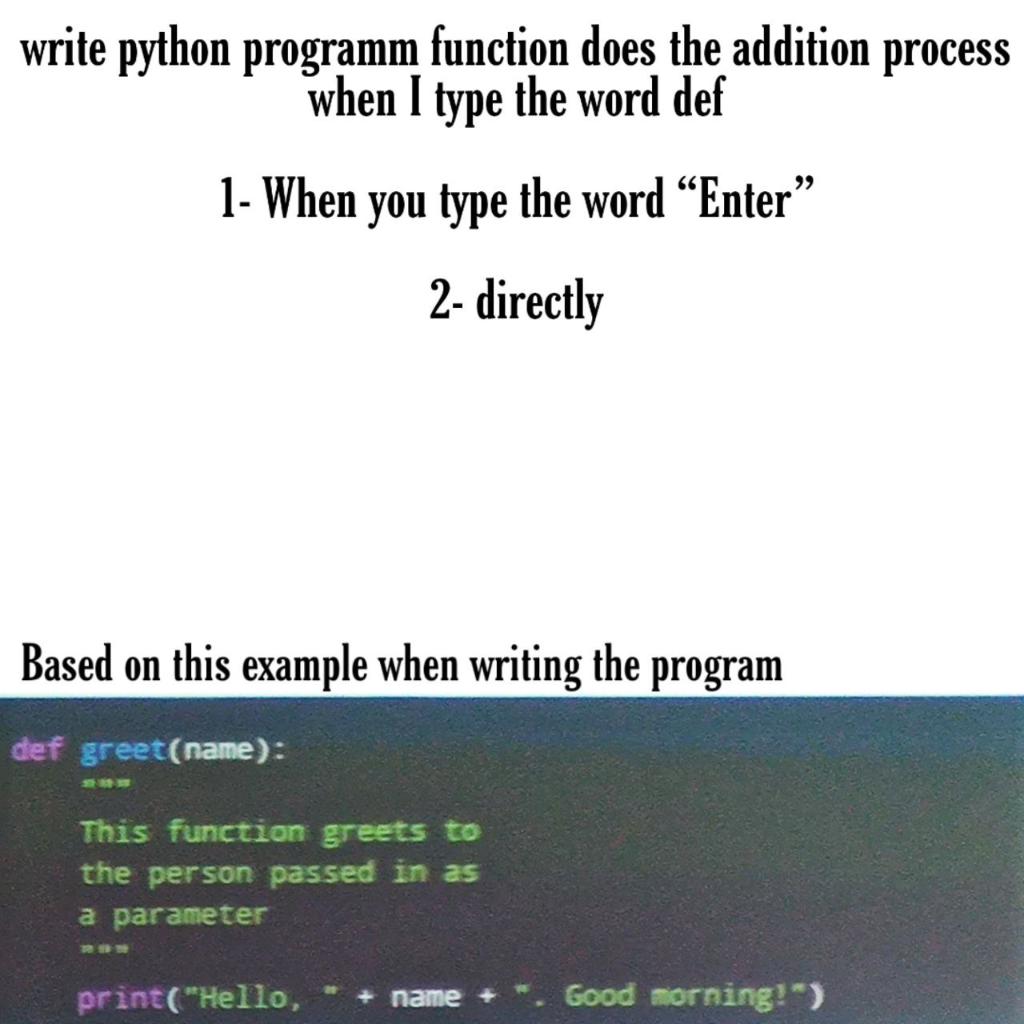 Solved Write Python Programm Function Does The Addition Chegg