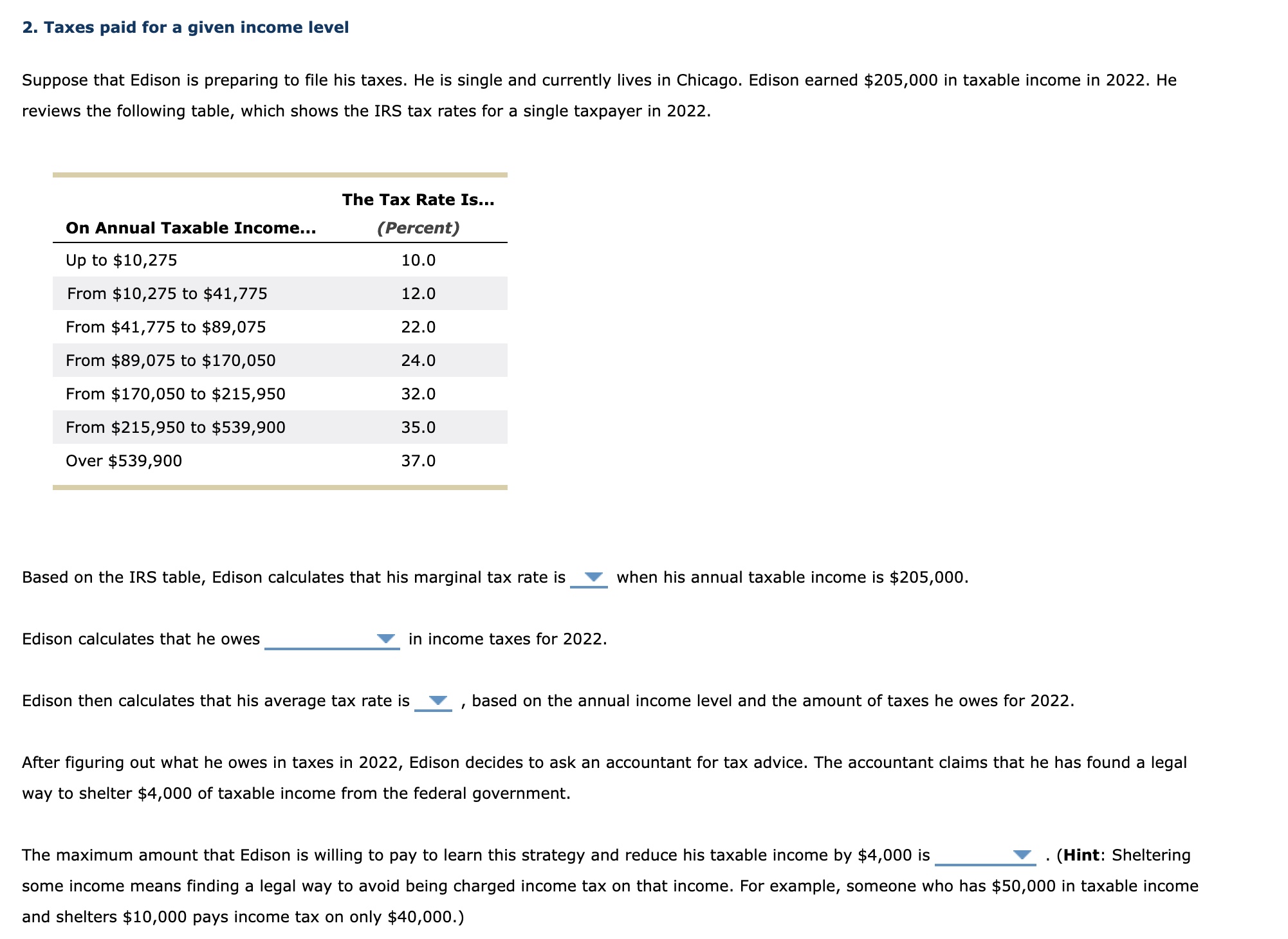 Solved Taxes Paid For A Given Income Level Suppose That Chegg