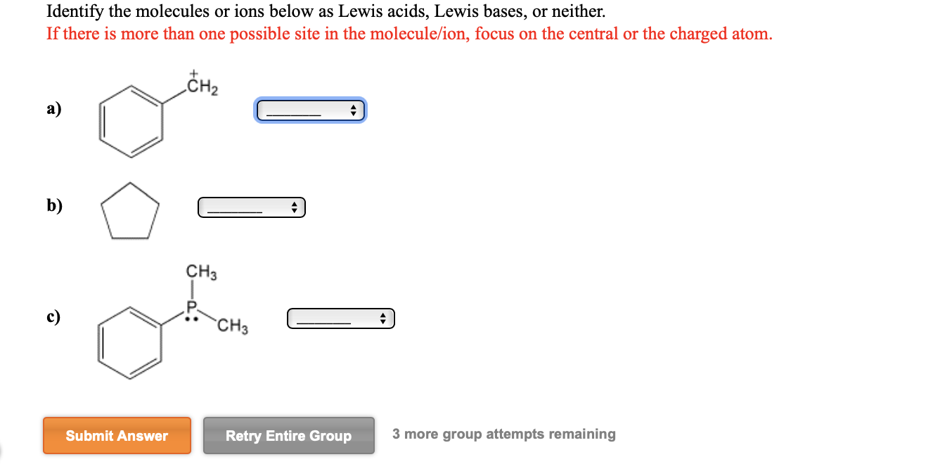 Solved Identify The Molecules Or Ions Below As Lewis Acids Chegg