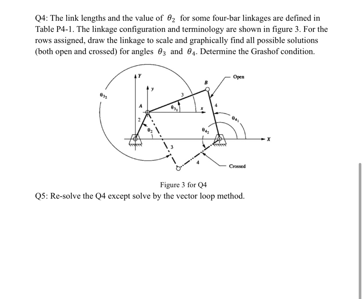 Solved Q4 The Link Lengths And The Value Of 02 For Some Chegg