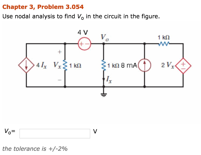 Solved Chapter Problem Use Nodal Analysis To Find Chegg