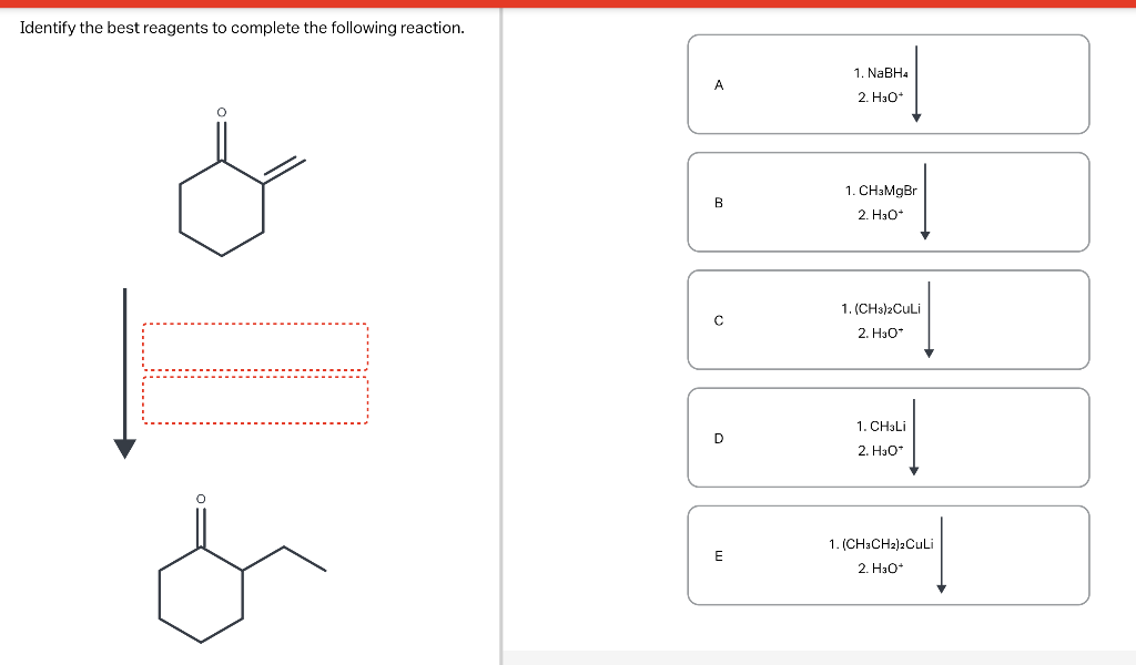 Solved Identify The Best Reagents To Complete The Following Chegg