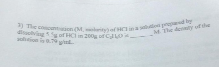 Solved The Concentration M Molanty Dissolving G Of Chegg