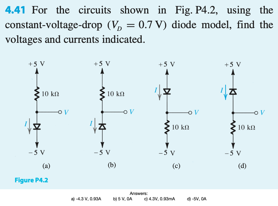 Solved 4 41 For The Circuits Shown In Fig P4 2 Using The Chegg