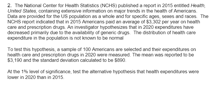 Solved 2 The National Center For Health Statistics NCHS Chegg