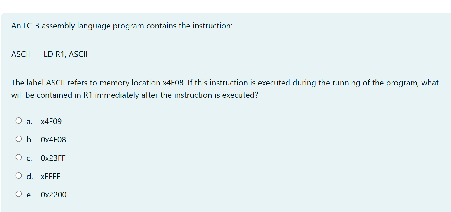 Solved An LC 3 Assembly Language Program Contains The Chegg