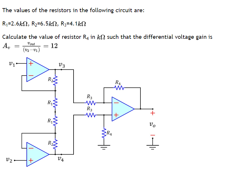 Solved The Values Of The Resistors In The Following Circuit Chegg