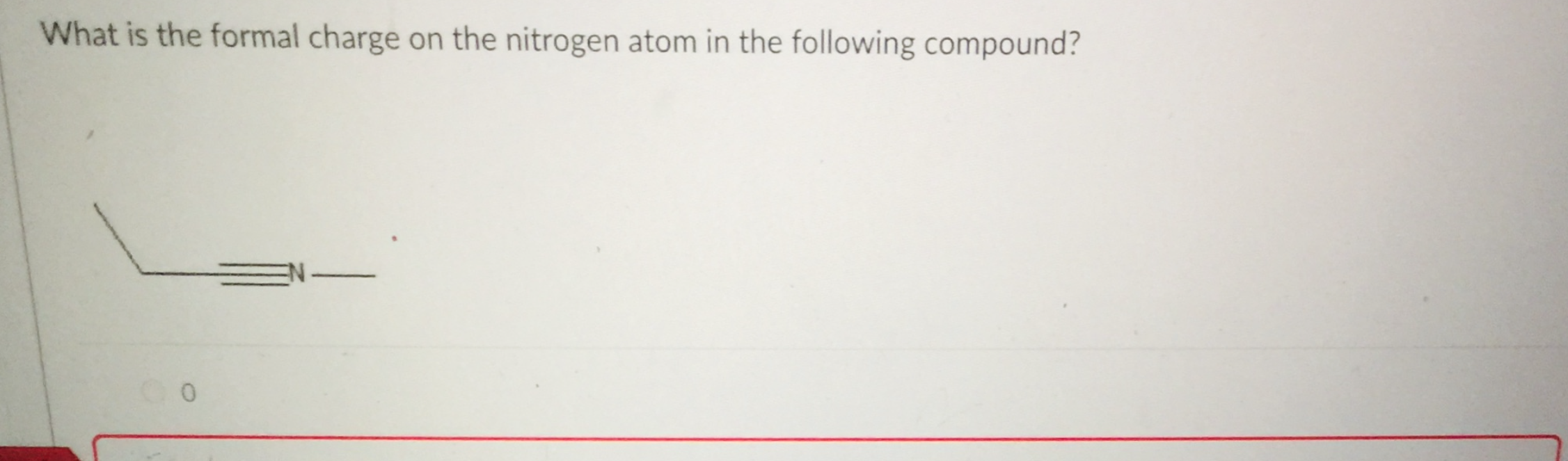 Solved What Is The Formal Charge On The Nitrogen Atom In The Chegg