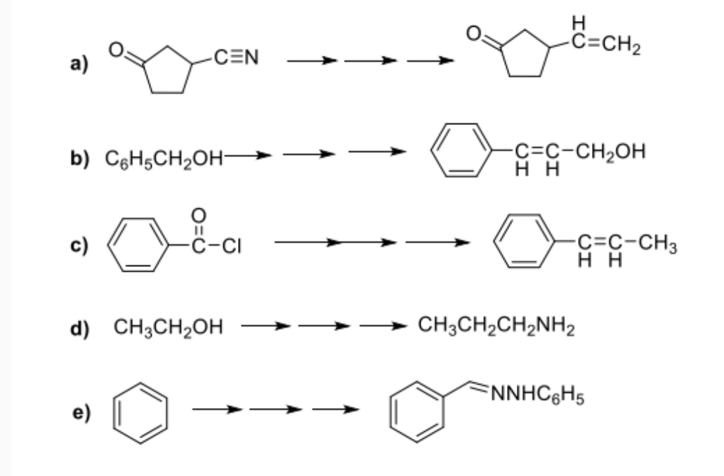 Solved Show How You Would Synthesize Each Of The Following Chegg