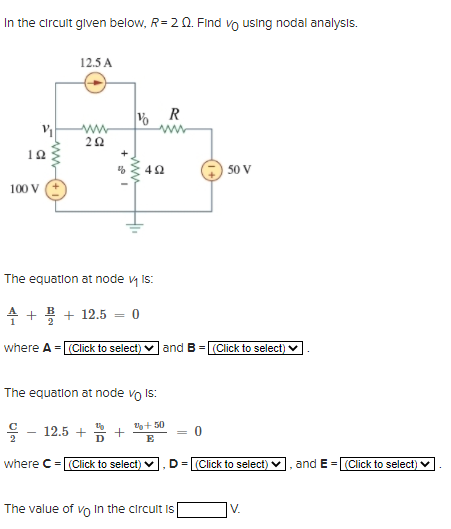 Solved In The Circuit Given Below R Find V Using Chegg