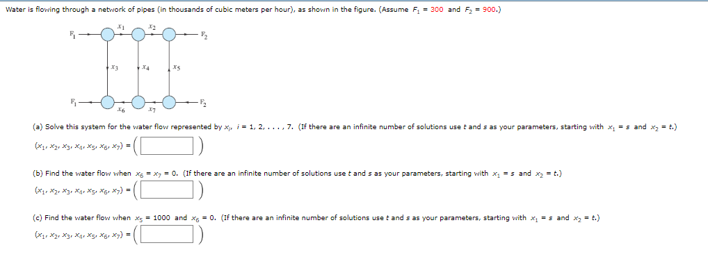 Solved Water Is Flowing Through A Network Of Pipes In Chegg