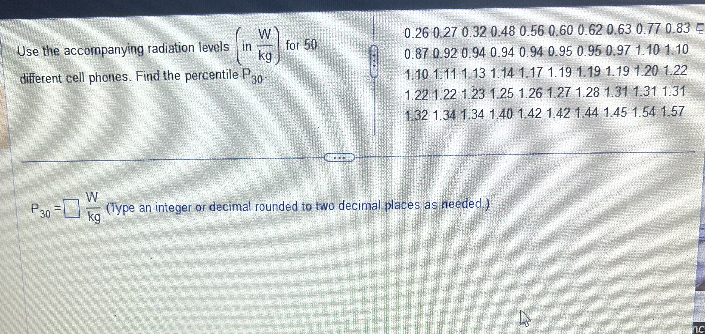 Solved Use The Accompanying Radiation Levels In Kgw For Chegg