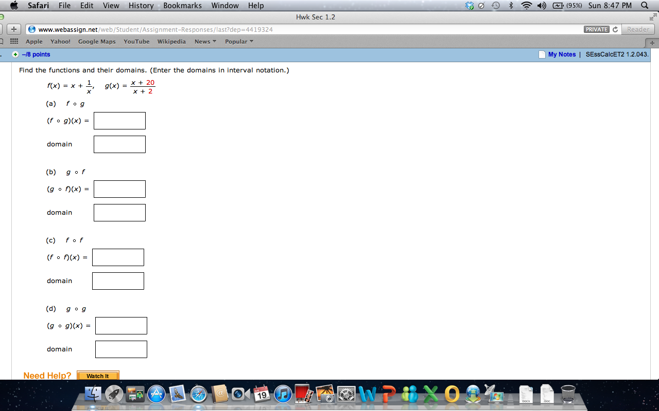 Function notation homework help