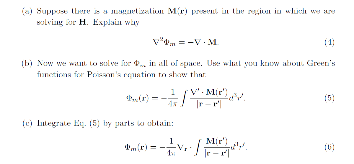 Solved A Suppose There Is A Magnetization M R Present In Chegg