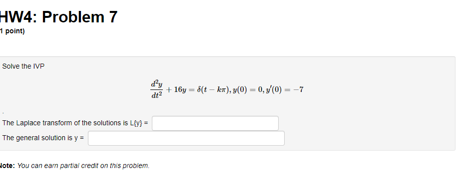 Solved Hw Problem Point Solve The Ivp Dy T Chegg