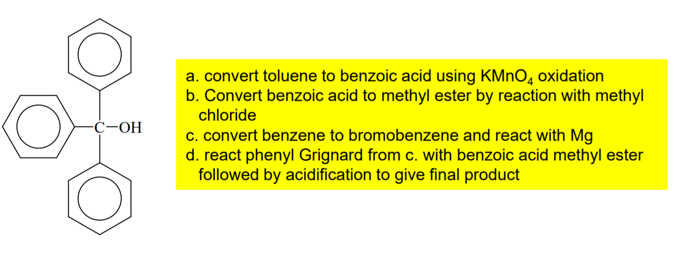 Solved C Oh Ofo A Convert Toluene To Benzoic Acid Using Chegg