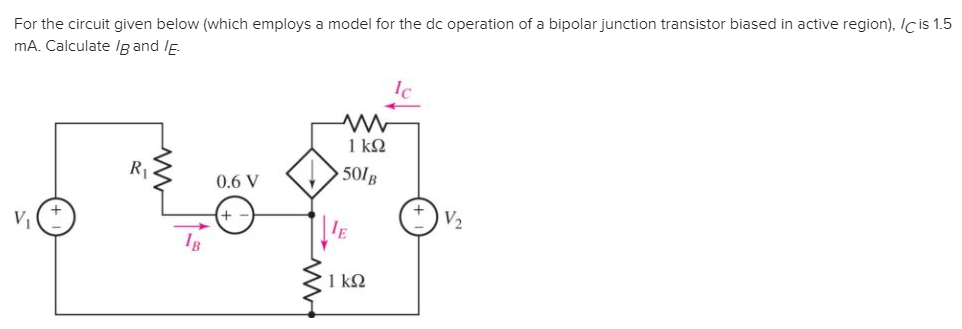 Solved For The Circuit Given Below Which Employs A Model Chegg